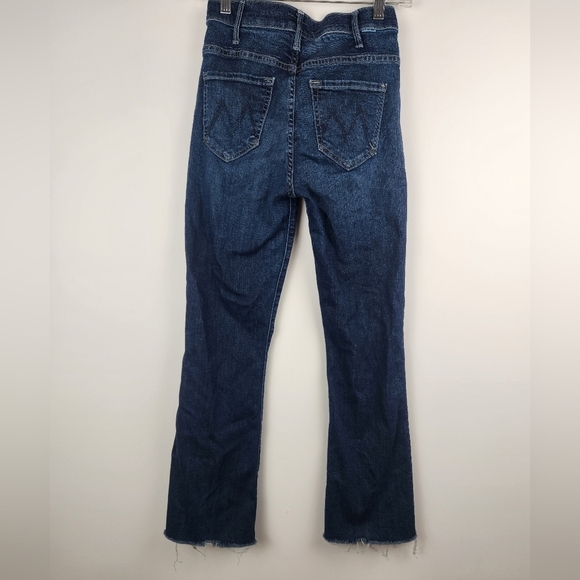 Mother The Hustler Ankle Fray Jeans Dark Wash Womens Size 24/0 High Rise - Picture 2 of 10